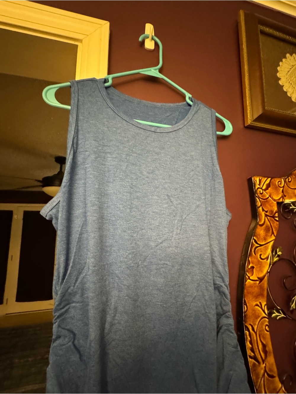 Women's Sleeveless Tank Top - Blue - Picture 2 of 4